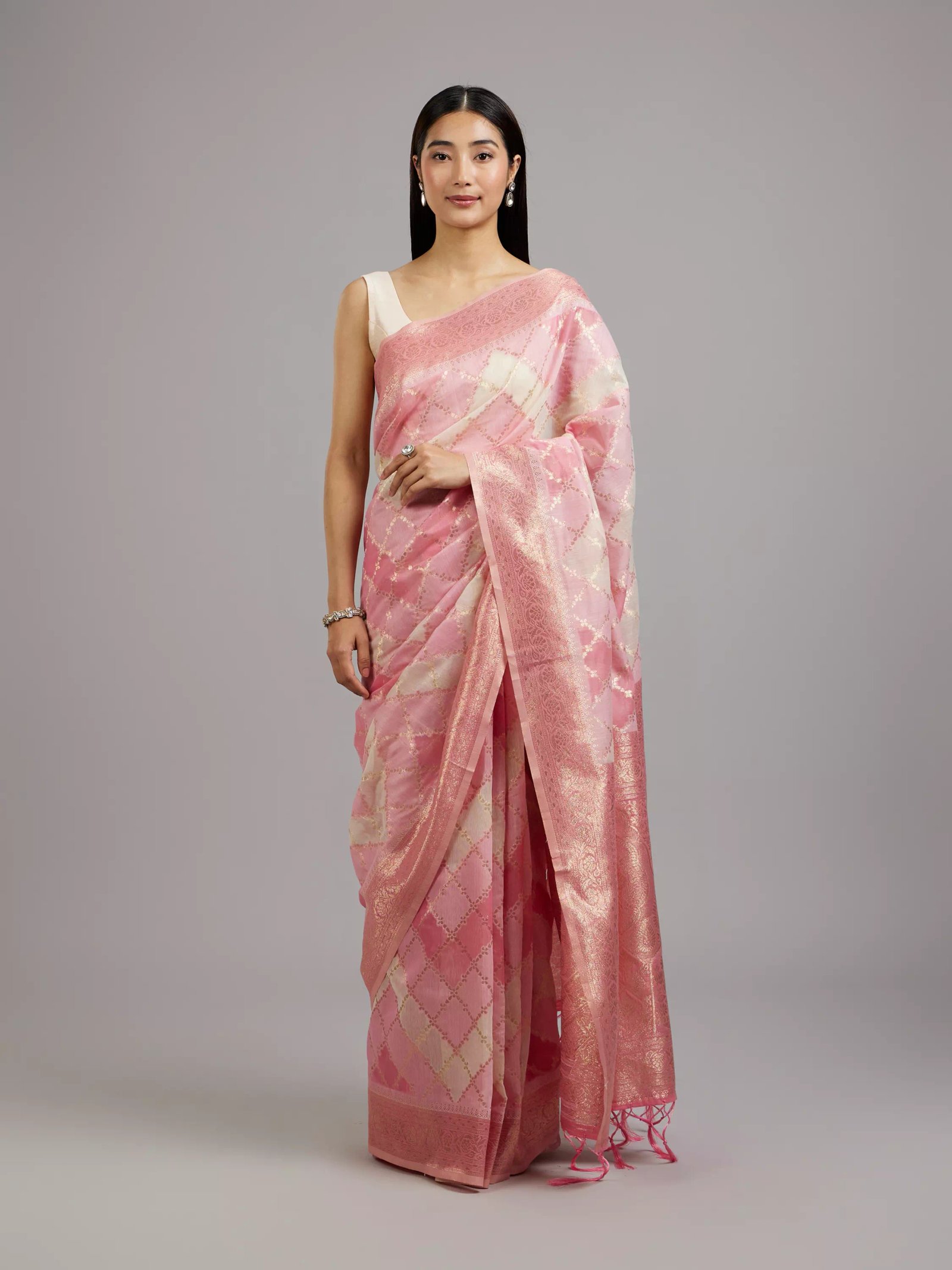 Vibrant Pink Elegance Saree - Image 5